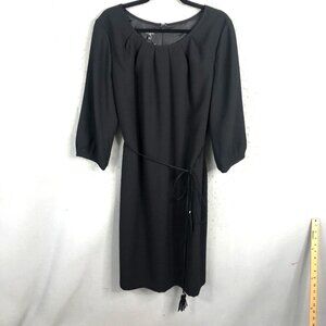 Talbots Dress Womens 14W Plus Size Black Classic Office Career Lightweight NEW